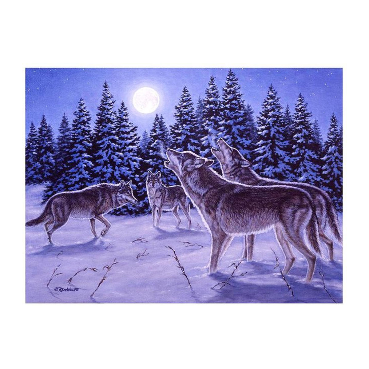 FIYO Diamond Painting Set Wolf Motiv zum Selbermachen, Mehrfarbig, B/H: 30 x 20 cm - Bild 1