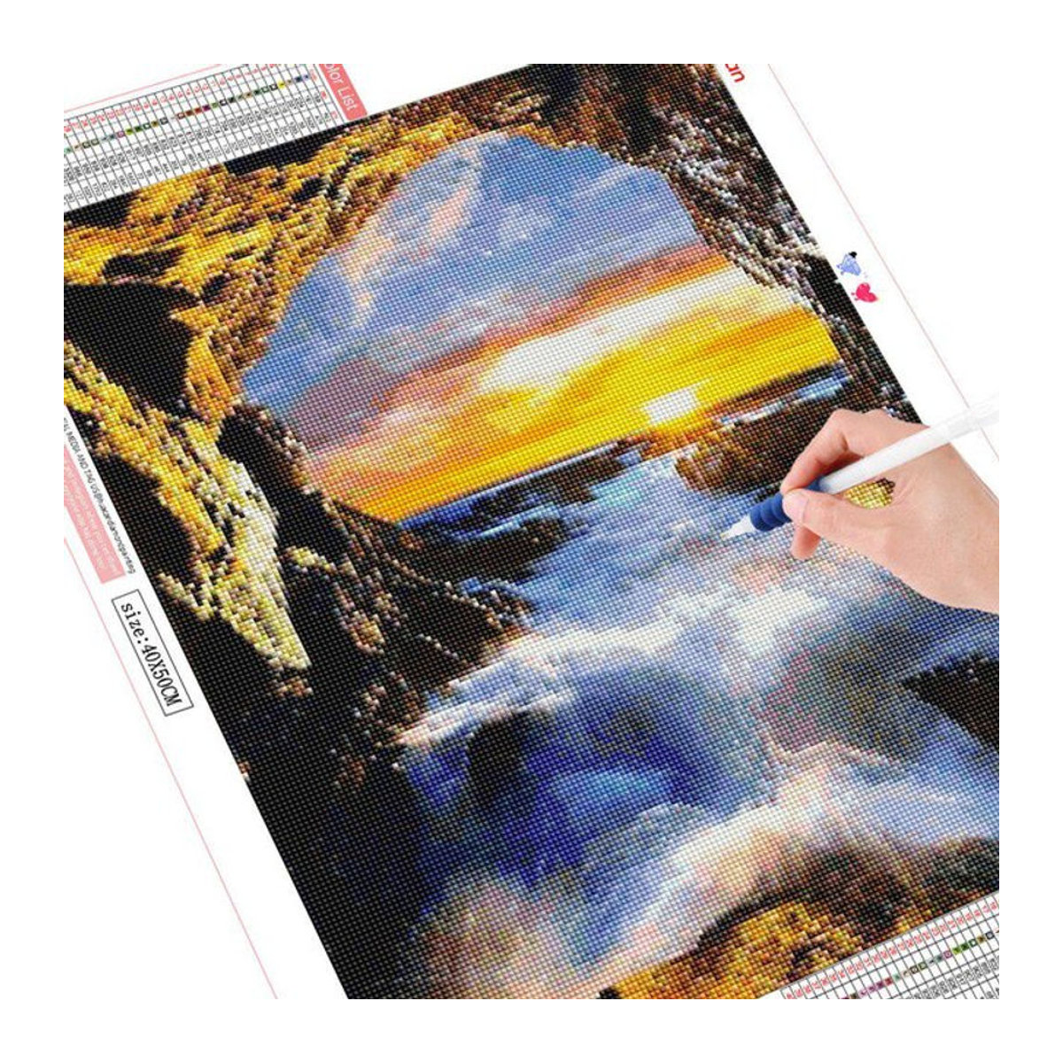 FIYO Diamond Painting Wanddeko Abstrakt Mehrfarbig B: 30 cm x H: 20 cm - Bild 1