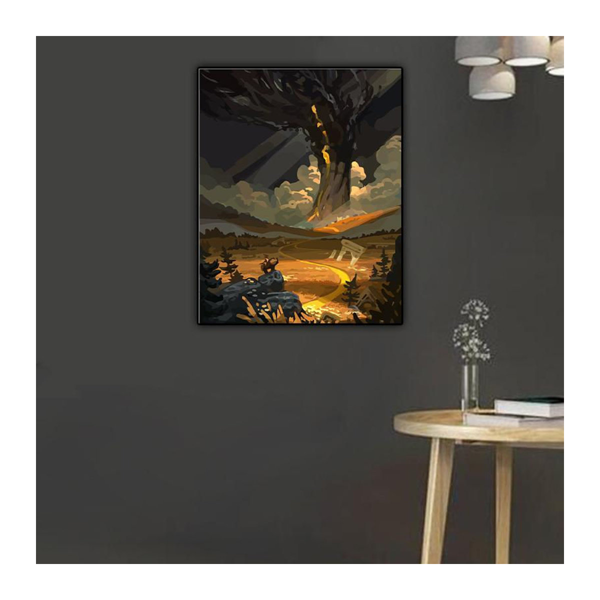 FIYO Malen nach Zahlen Set Herbstlandschaft auf Leinwand, mehrfarbig, B/H: 40 x 50 cm, rahmenlos - Bild 8