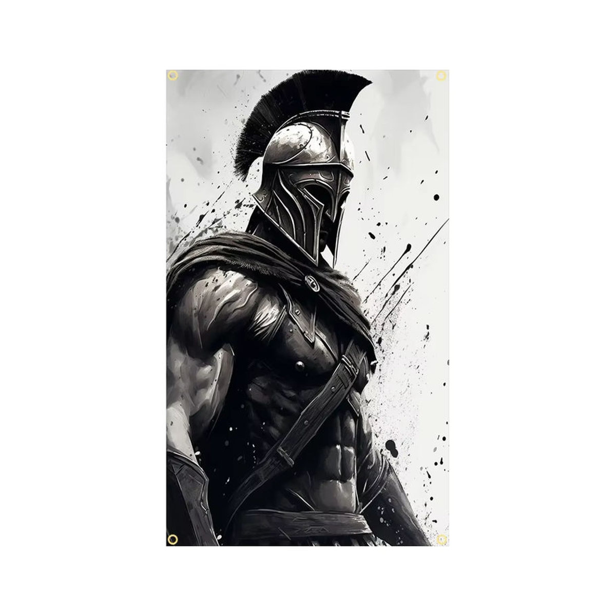 FLAGLAND Wandteppich The Spartan Starry Shield Bearer Jack Flag in Schwarz, B: 150 cm, H: 90 cm - Bild 3