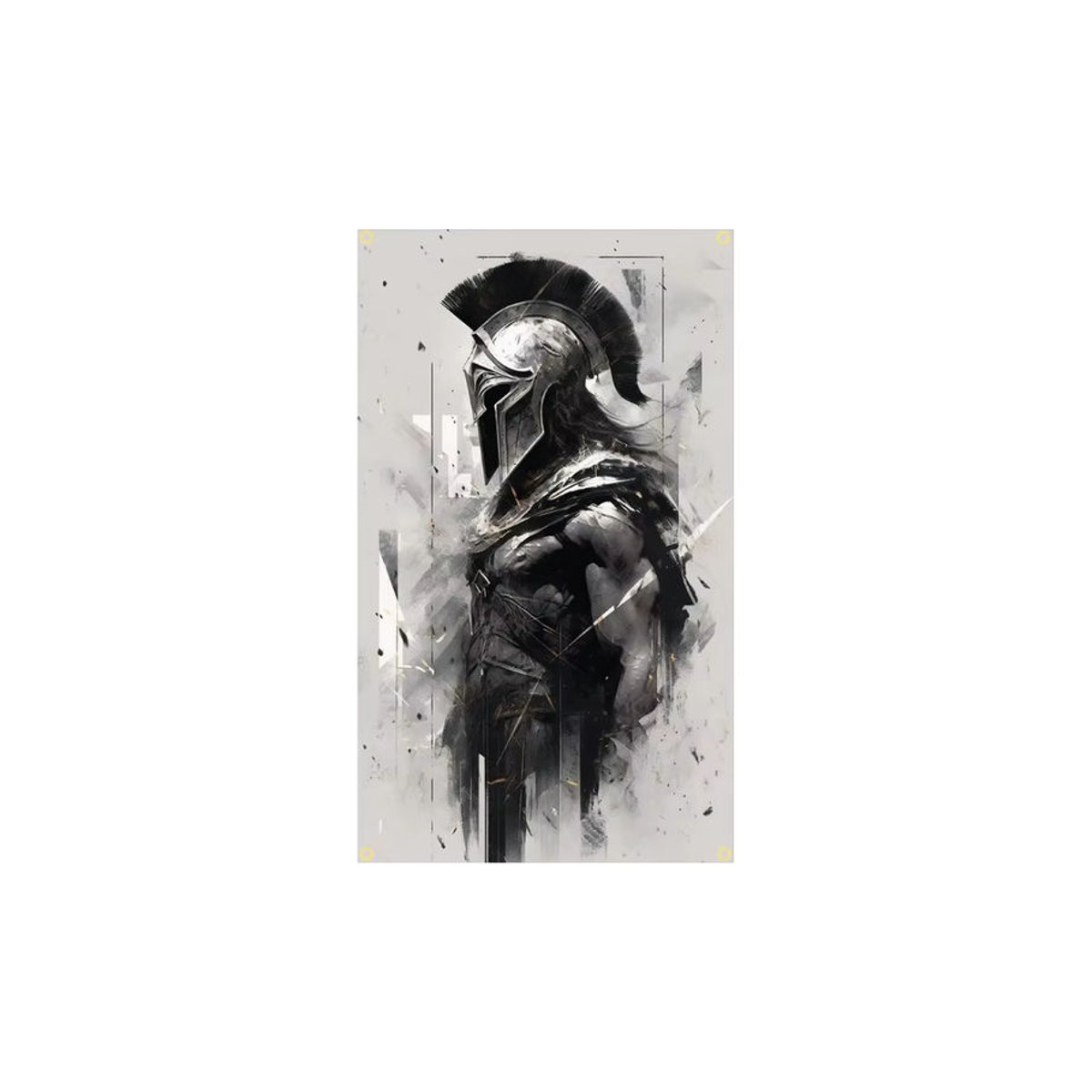 FLAGLAND Wandteppich The Spartan Starry Shield Bearer Jack Flag in Schwarz, B: 150 cm, H: 90 cm - Bild 4