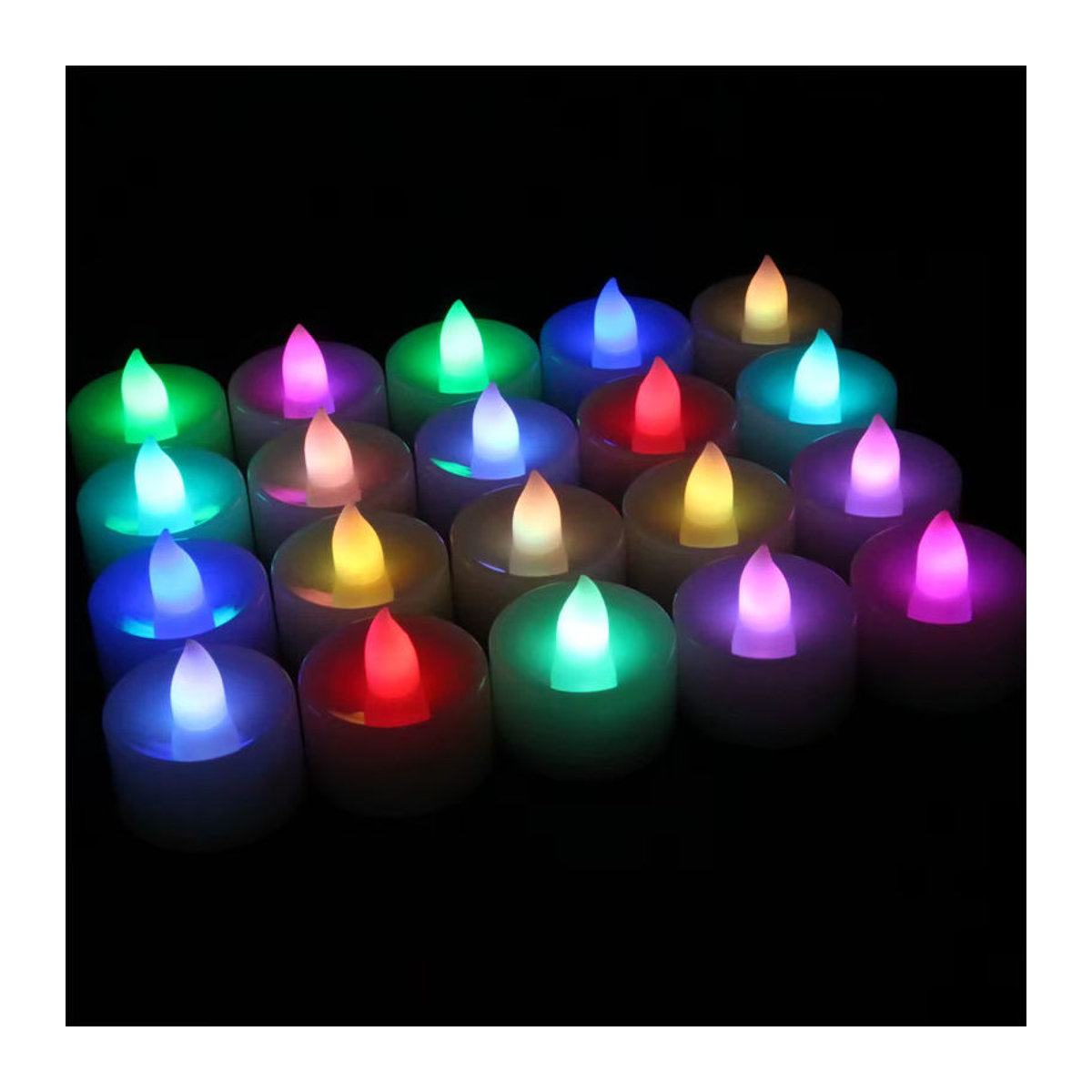 Flammenlose LED-Teelichter mit Farbwechsel, Fernbedienung und Timer, mehrfarbige elektrische Dekoration aus Kunststoff für Partys und Veranstaltungen - Bild 3