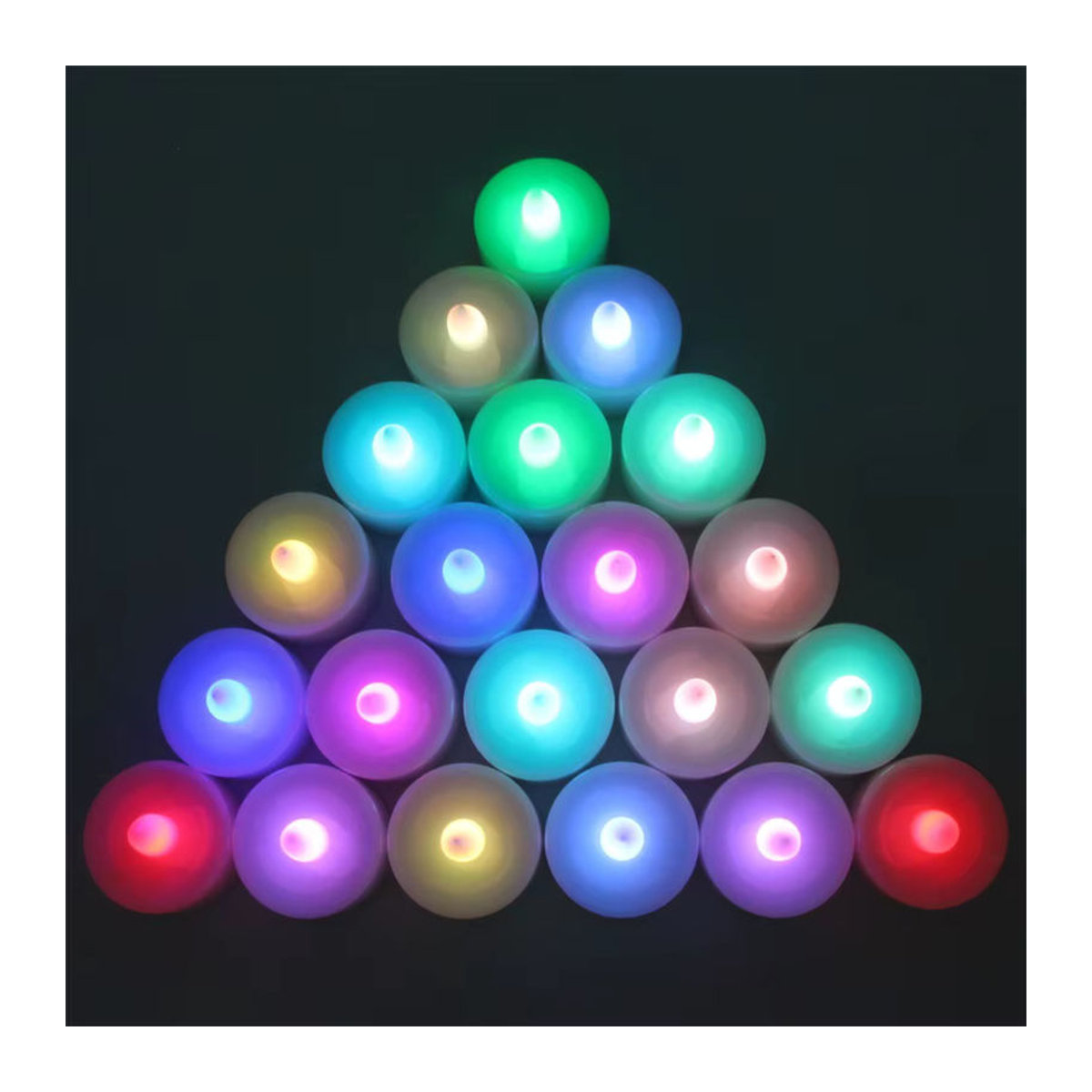 Flammenlose LED-Teelichter mit Farbwechsel, Fernbedienung und Timer, mehrfarbige elektrische Dekoration aus Kunststoff für Partys und Veranstaltungen - Bild 4