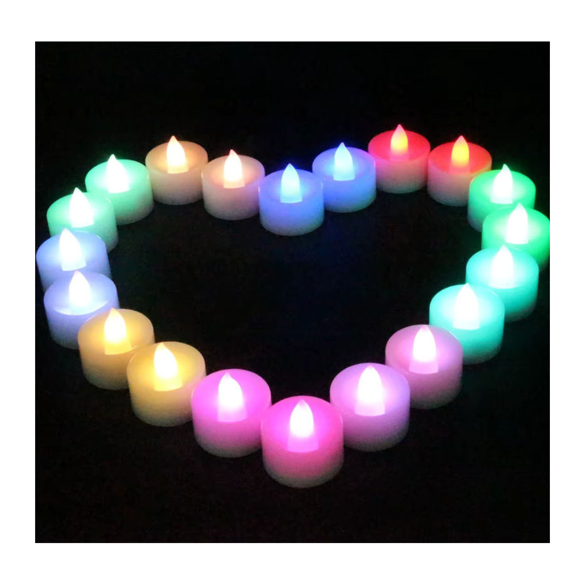 Flammenlose LED-Teelichter mit Farbwechsel, Fernbedienung und Timer, mehrfarbige elektrische Dekoration aus Kunststoff für Partys und Veranstaltungen - Bild 5
