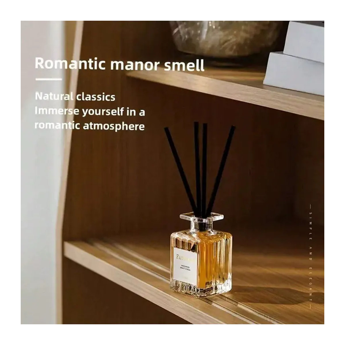 Flammenloser Reed-Diffusor mit ätherischem Öl in Lavendel und Eaglewood, 50 ml, transparentes Glas - Bild 4