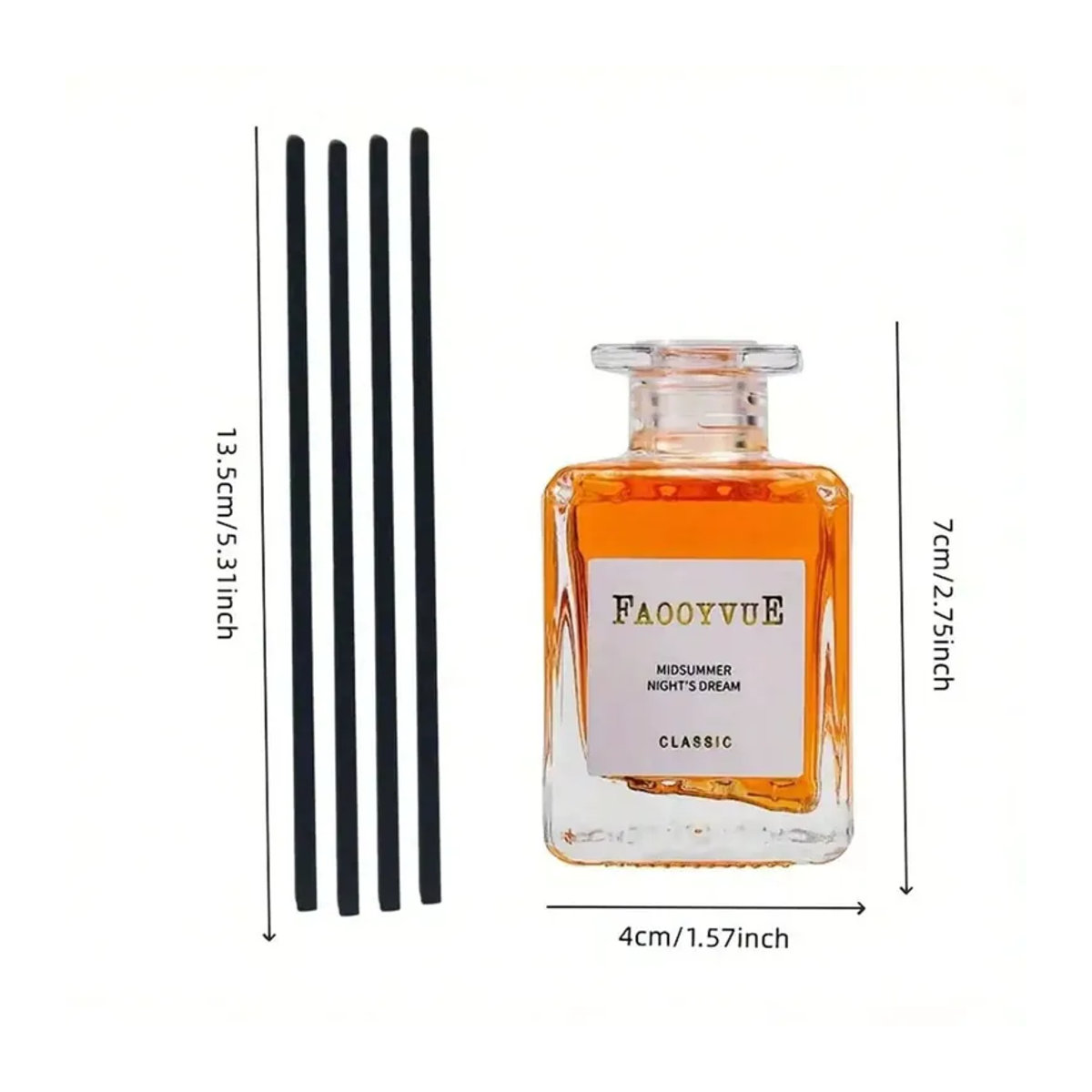 Flammenloser Reed-Diffusor mit ätherischem Öl in Lavendel und Eaglewood, 50 ml, transparentes Glas - Bild 6