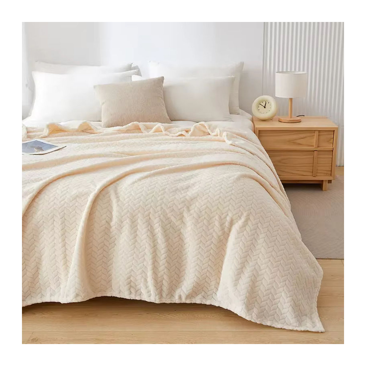 Flauschige Korallen-Samt-Decke aus Flanell, weiche und warme Plüschdecke für das Sofa oder klimatisierte Räume - Bild 2