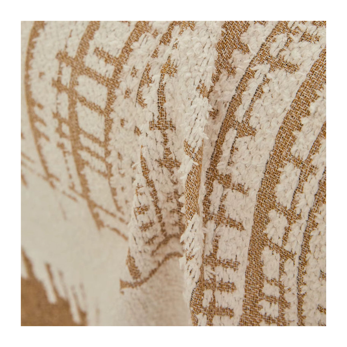 Flauschiges Jacquard Sofa Handtuch mit Quasten für Wohnzimmer Möbel und Camping in Flauschige Linien Design - Bild 2