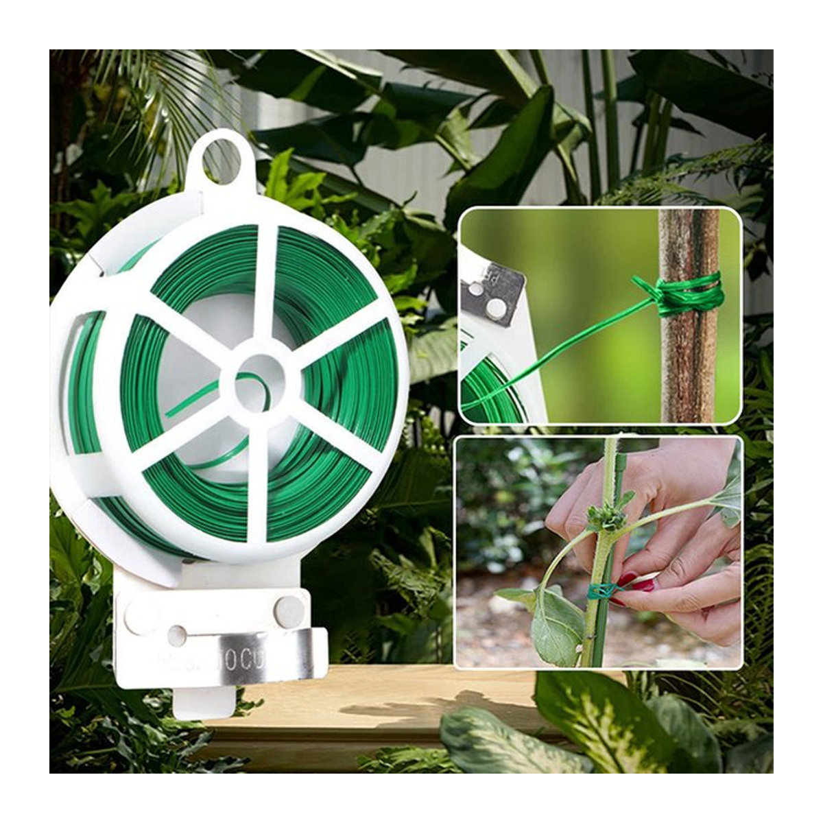 Flexible Bindungsdrähte aus Metall für Gartenkletterpflanzen und Gemüse, 100 m - Bild 1