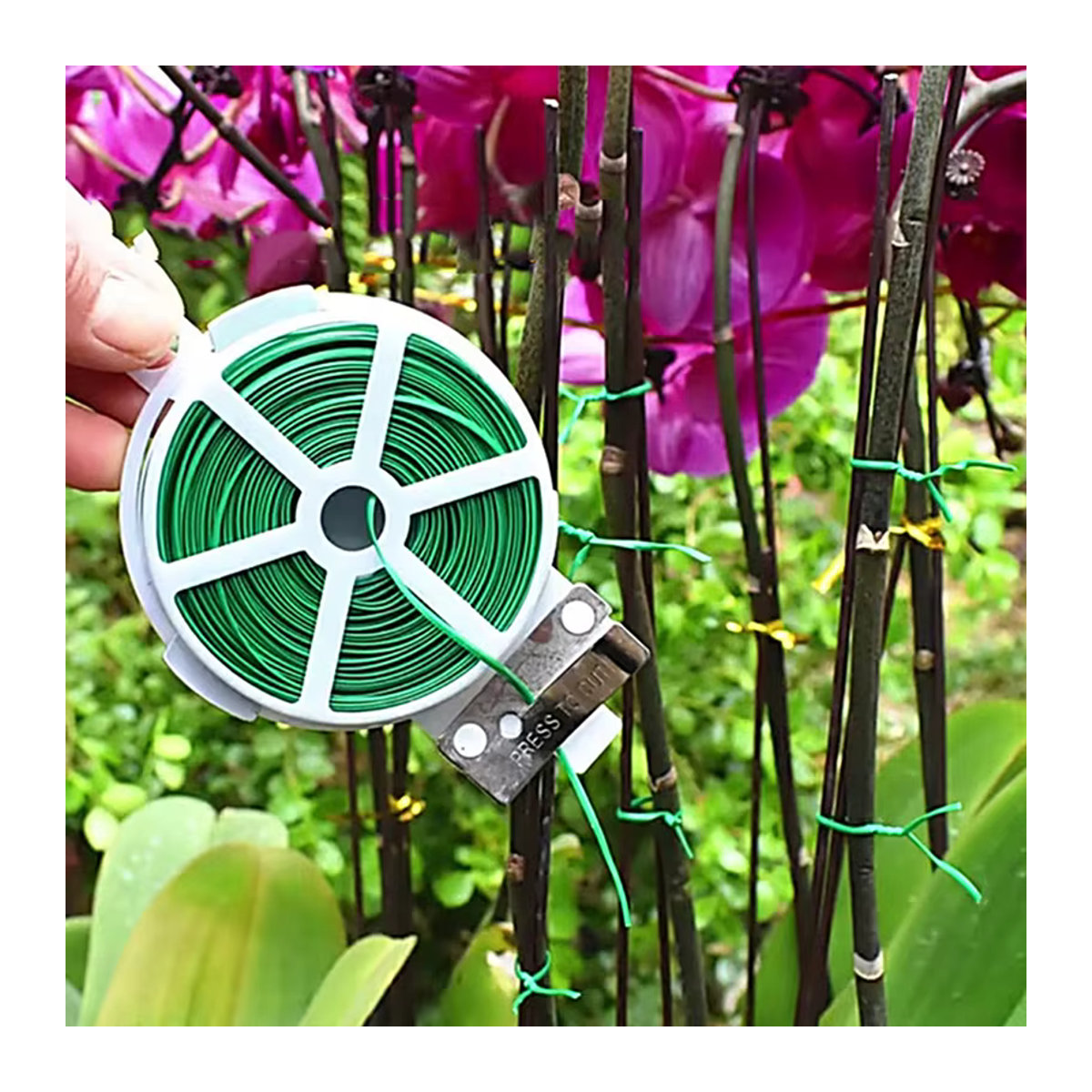 Flexible Bindungsdrähte aus Metall für Gartenkletterpflanzen und Gemüse, 100 m - Bild 2