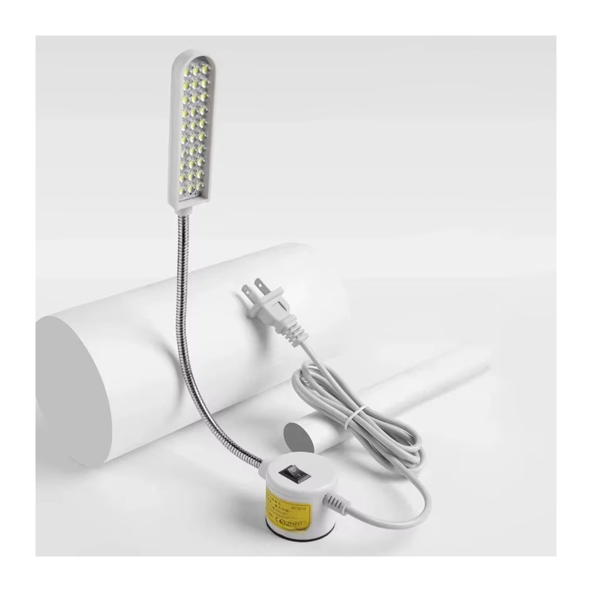 Flexible LED-Arbeitslampe im Industrial-Design mit Magnetfuß und Schwanenhals in Schwarz - Bild 1