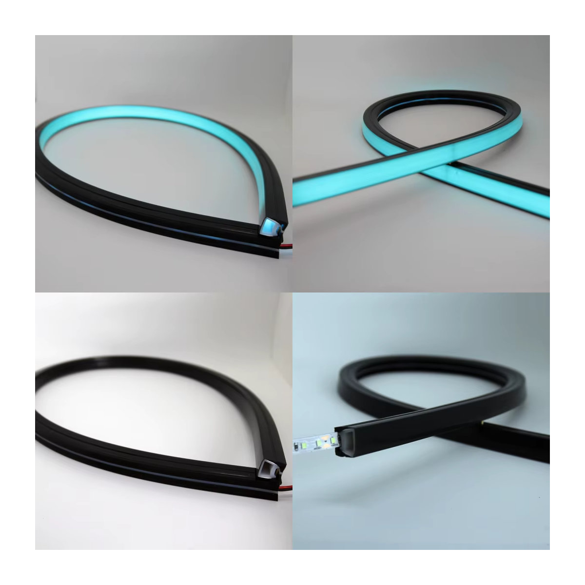 Flexible LED-Neonröhre von khelse aus schwarzem Silikon für deine minimalistische Wohnzimmer-Dekoration - Bild 2