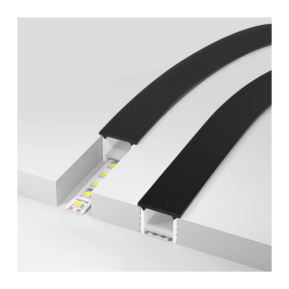 Flexible LED-Neonröhre von khelse aus schwarzem Silikon für deine minimalistische Wohnzimmer-Dekoration - Bild 3