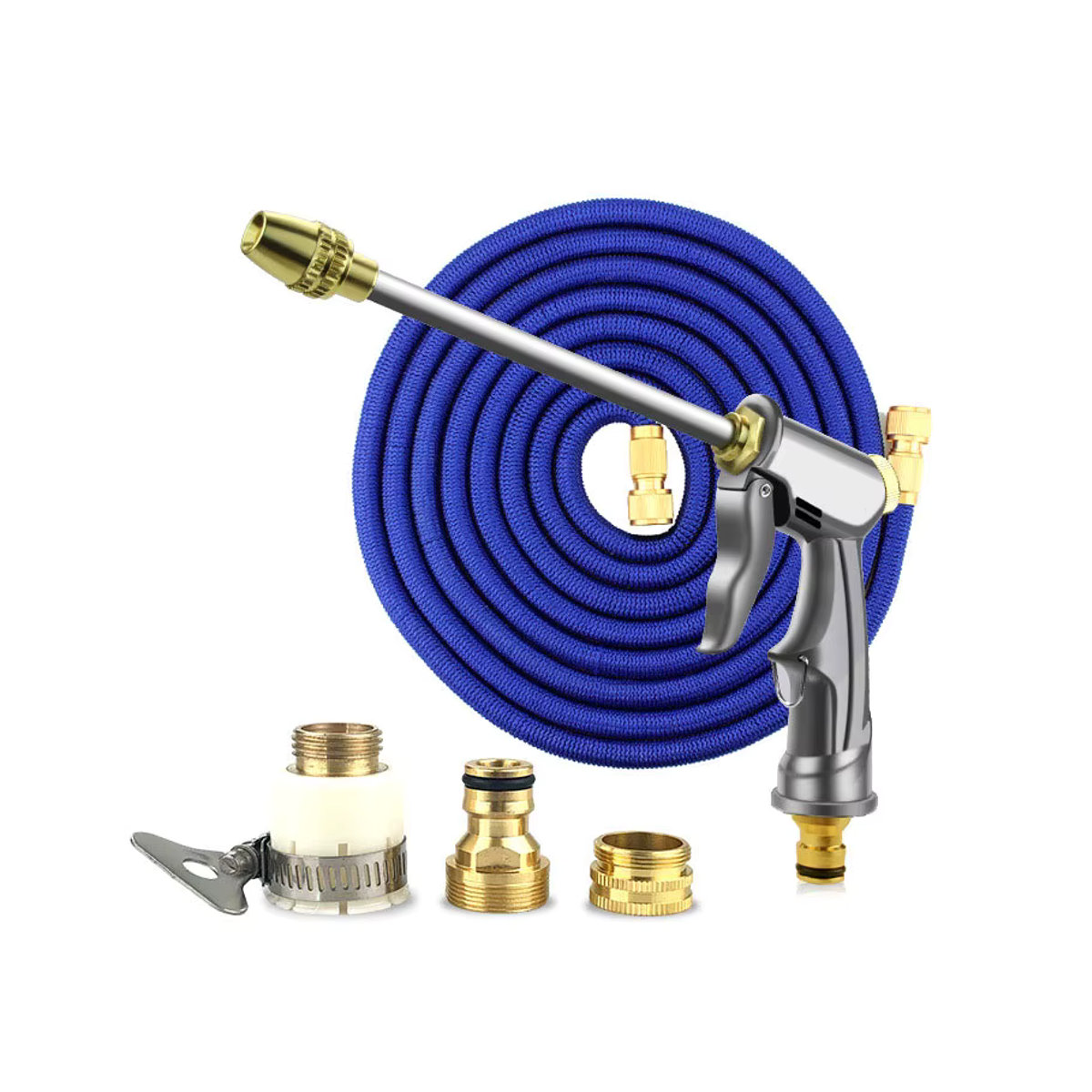 Flexibler erweiterbarer Schlauch mit Wasserpistole und Sprinkler-Düse zur Autoreinigung und Gartenbewässerung - Bild 5