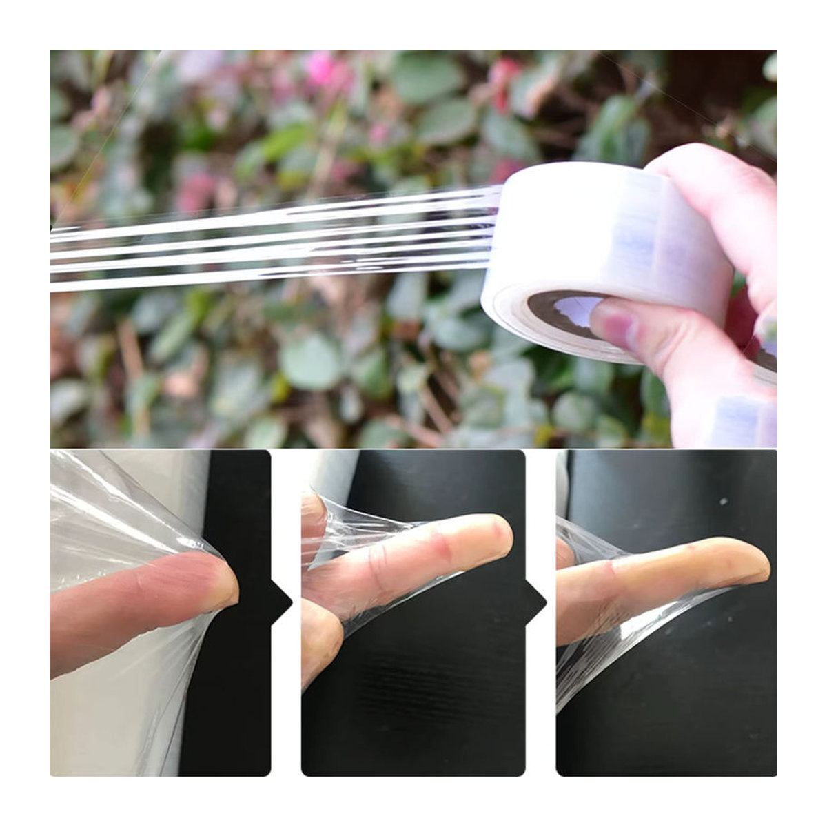 Flexibles Pfropfband in Weiß für Garten und Pflanzen, dehnbares Dichtungsband zum Pfropfen von Bäumen, Breite: 0,3 cm bis 0,7 cm - Bild 5