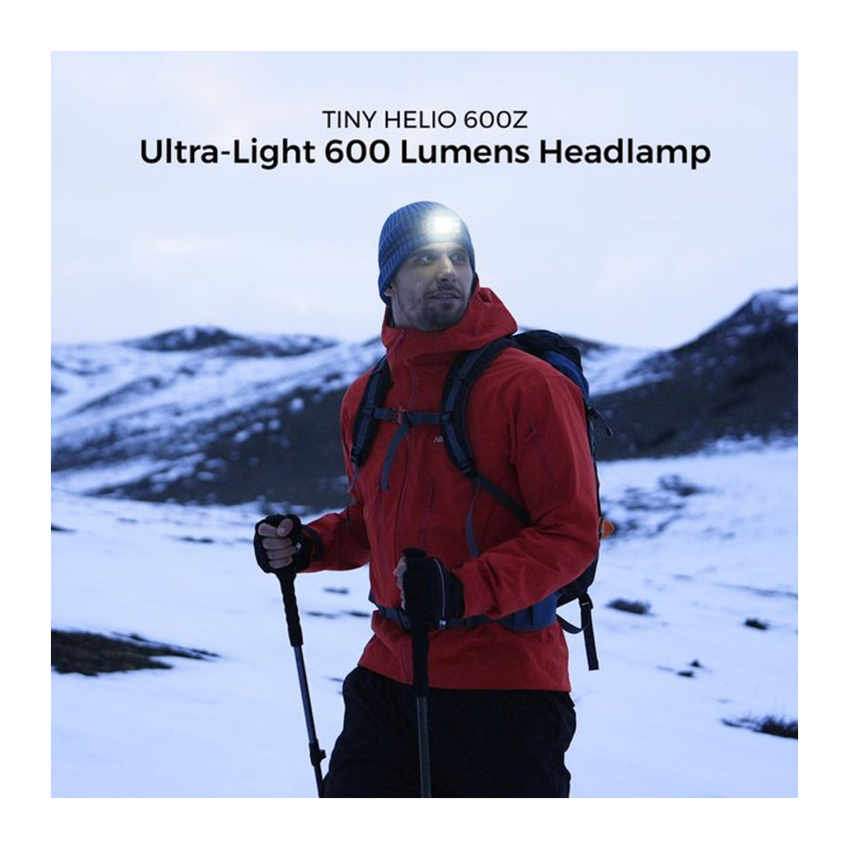 FLEXTAIL TINY HELIO 600Z Stirnlampe mit austauschbarem 700-mAh-Akku für Outdoor, Camping und Wandern - Bild 1