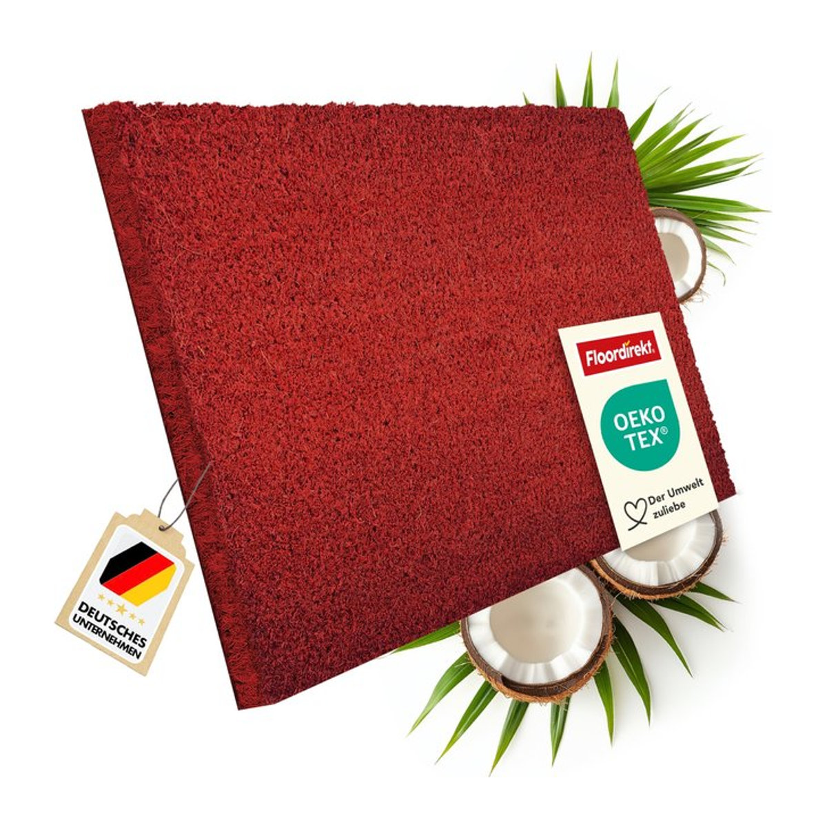 floordirekt Kokos-Fußmatte in Rot mit 17 mm Stärke - Bild 1