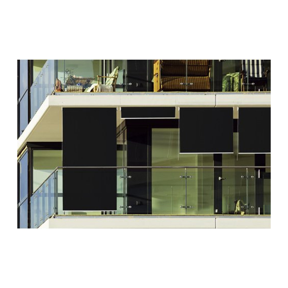 FLORACORD Sonnen-Rollo in Schwarz, B x H: 100 x 240 cm - Bild 1