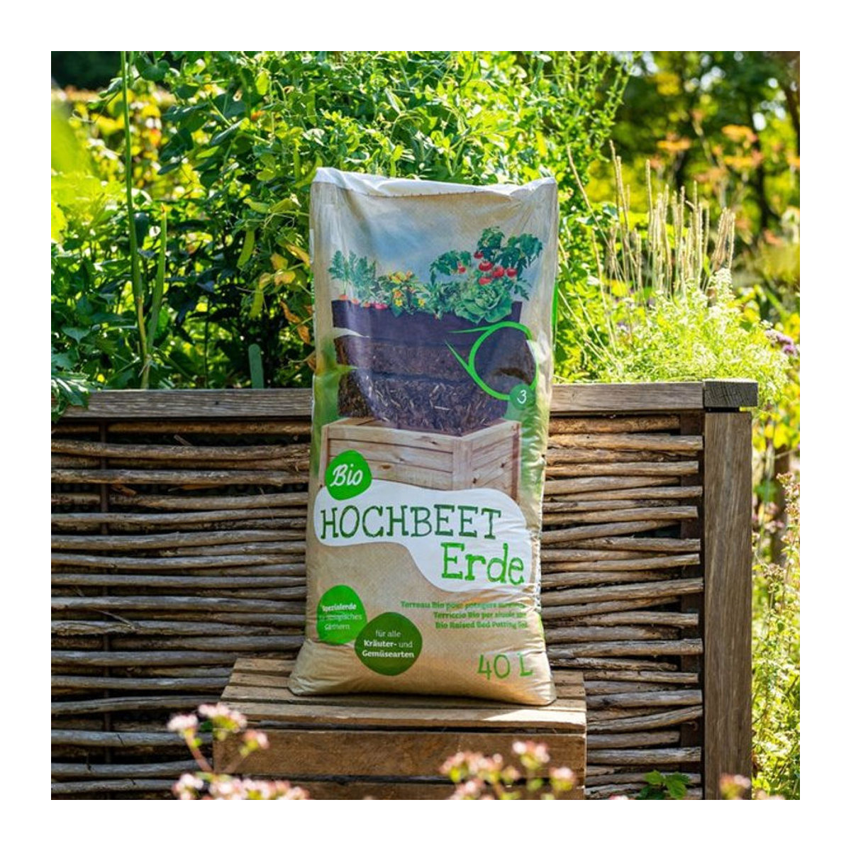 FLORAGARD Bio Hochbeet-Erde, 40 Liter, braun - Bild 2