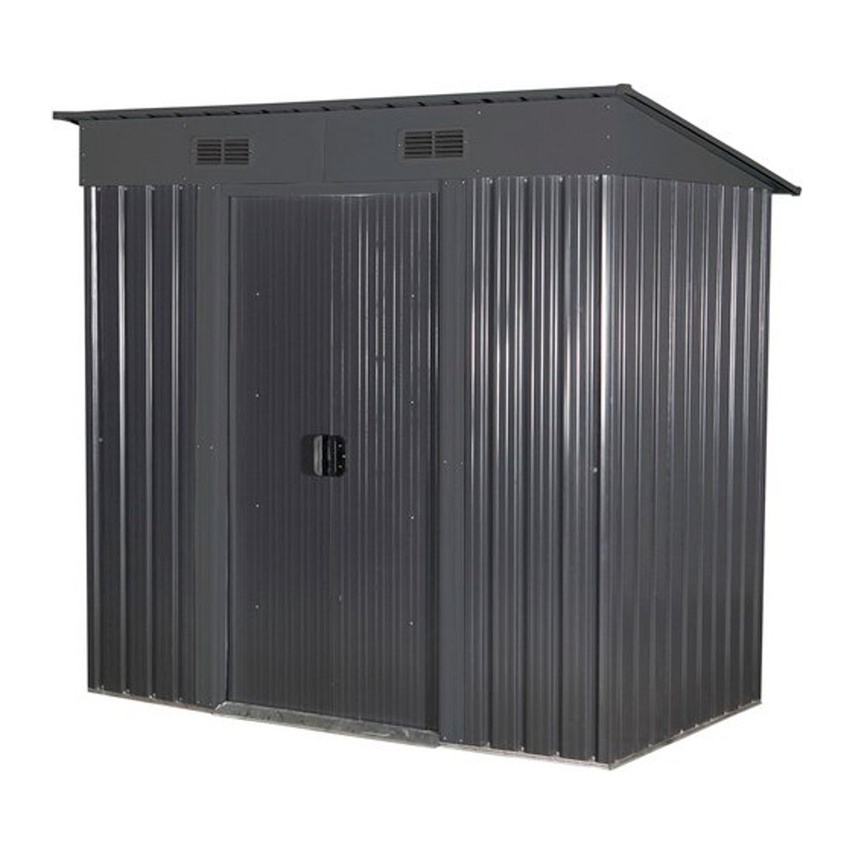 FLORAWORLD Gerätehaus aus Metall in Grau/Anthrazit, B/H/T: 195 x 196 x 121 cm - Bild 1