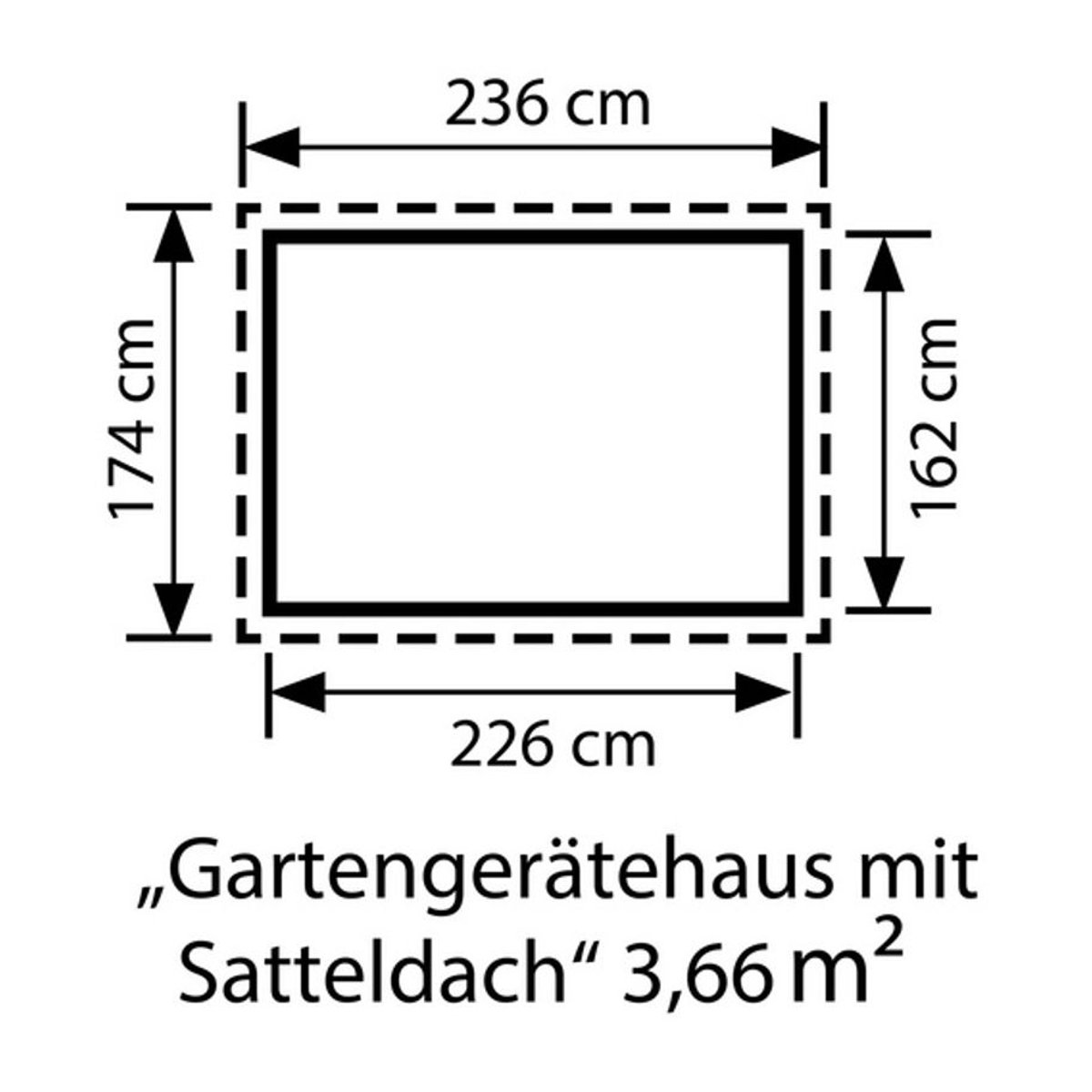 FLORAWORLD Gerätehaus aus Metall in Grau und Anthrazit, B/H/T: 236 x 206 x 174 cm - Bild 4