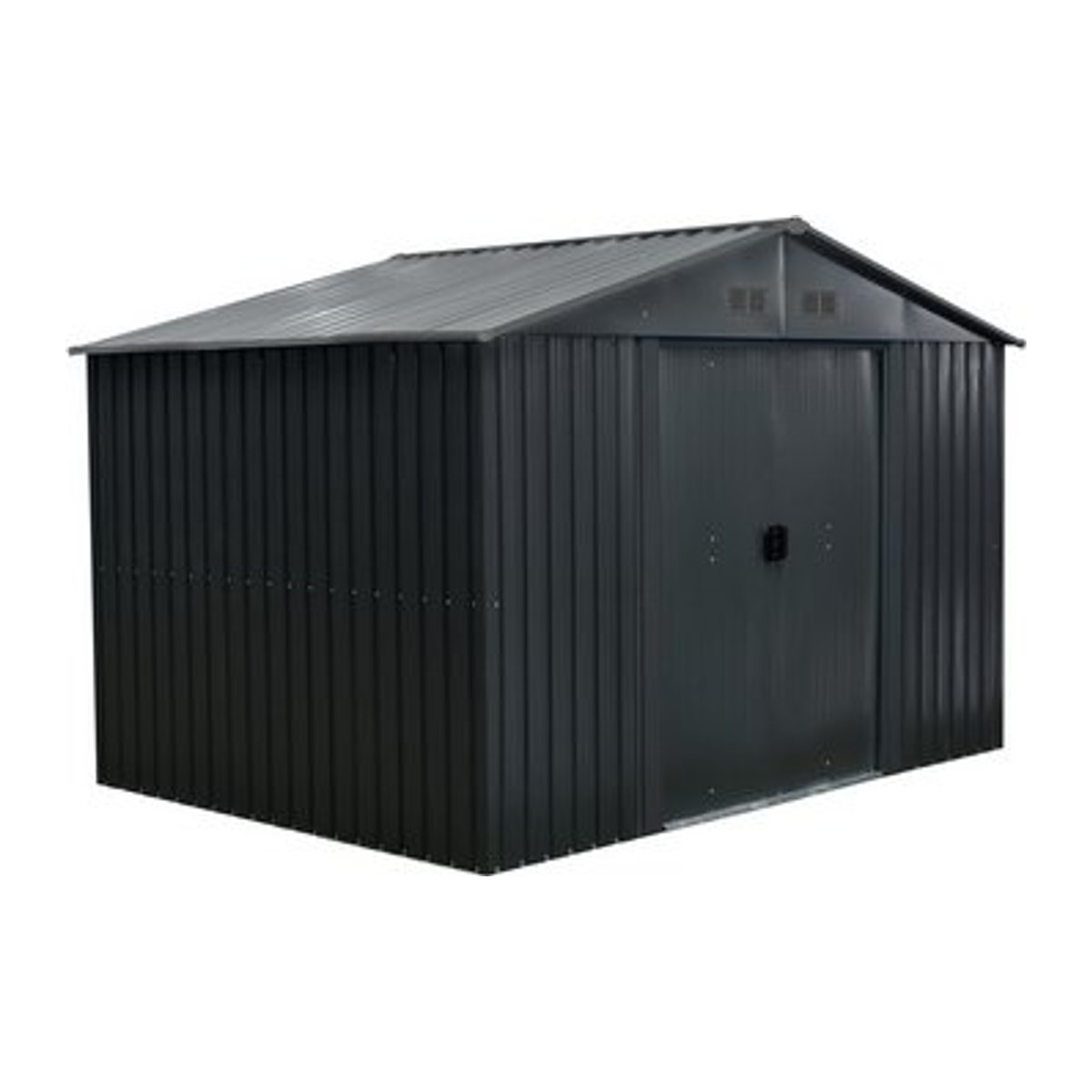 FLORAWORLD Gerätehaus aus Metall in Grau und Anthrazit, B/T: 301 x 303 cm - Bild 1