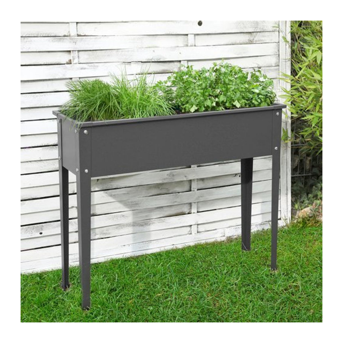 FLORAWORLD Hochbeet Season aus Stahl in Grau und Anthrazit, B/H/L: 100 x 30 x 80 cm - Bild 1