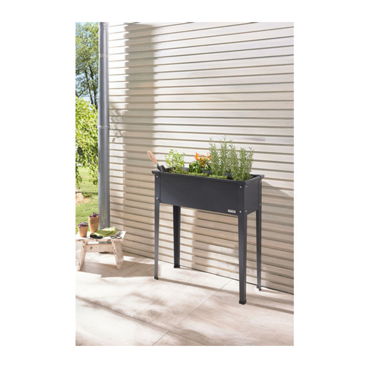 FLORAWORLD Hochbeet Season aus Stahl in Grau und Anthrazit, B/H/L: 100 x 30 x 80 cm - Bild 3