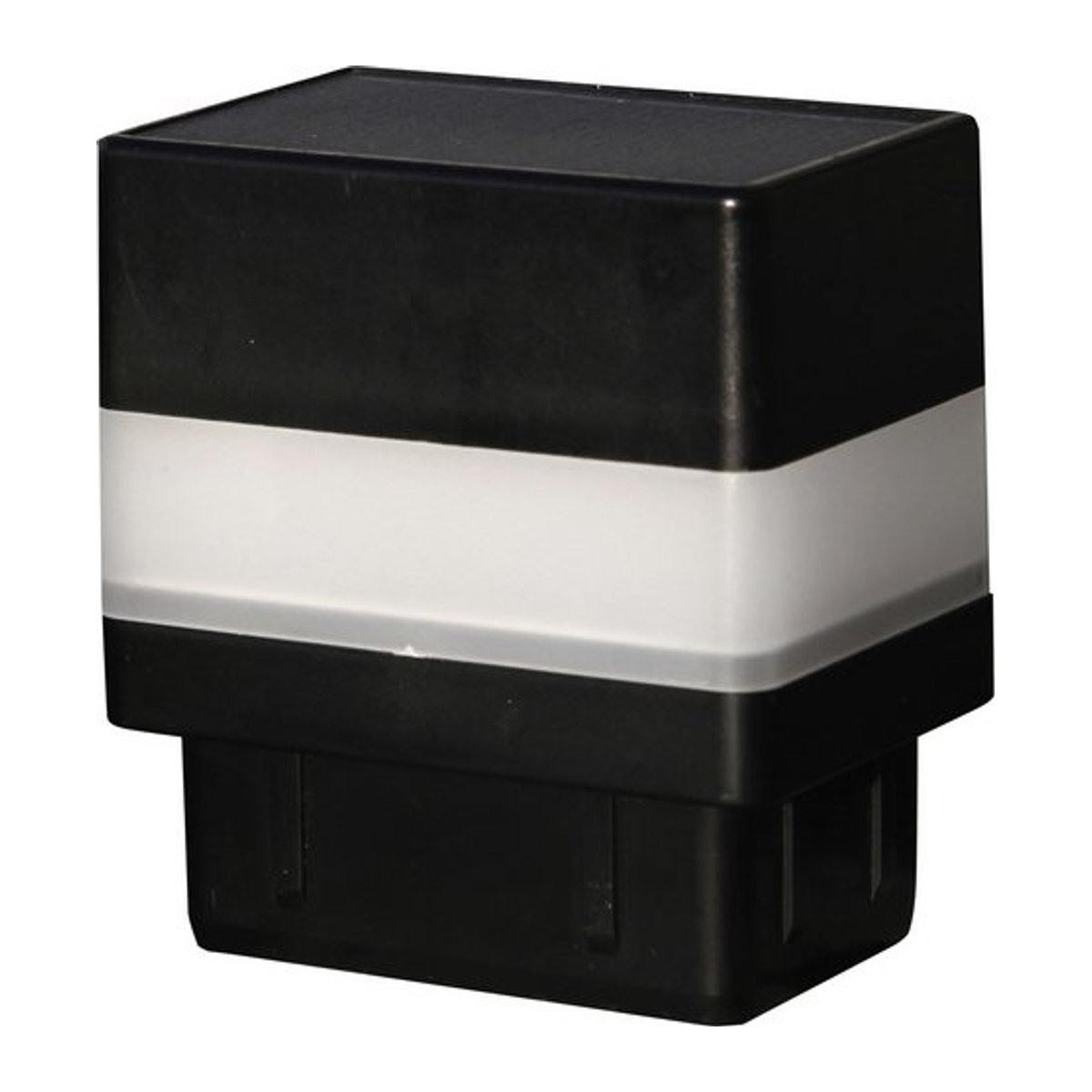 FLORAWORLD LED-Pfostenkappe Pollerleuchte 2er Set Schwarz B/H/T: 6,5 x 7,1 x 4,5 cm für Vierkant-Zaunpfosten 60 x 40 mm - Bild 1