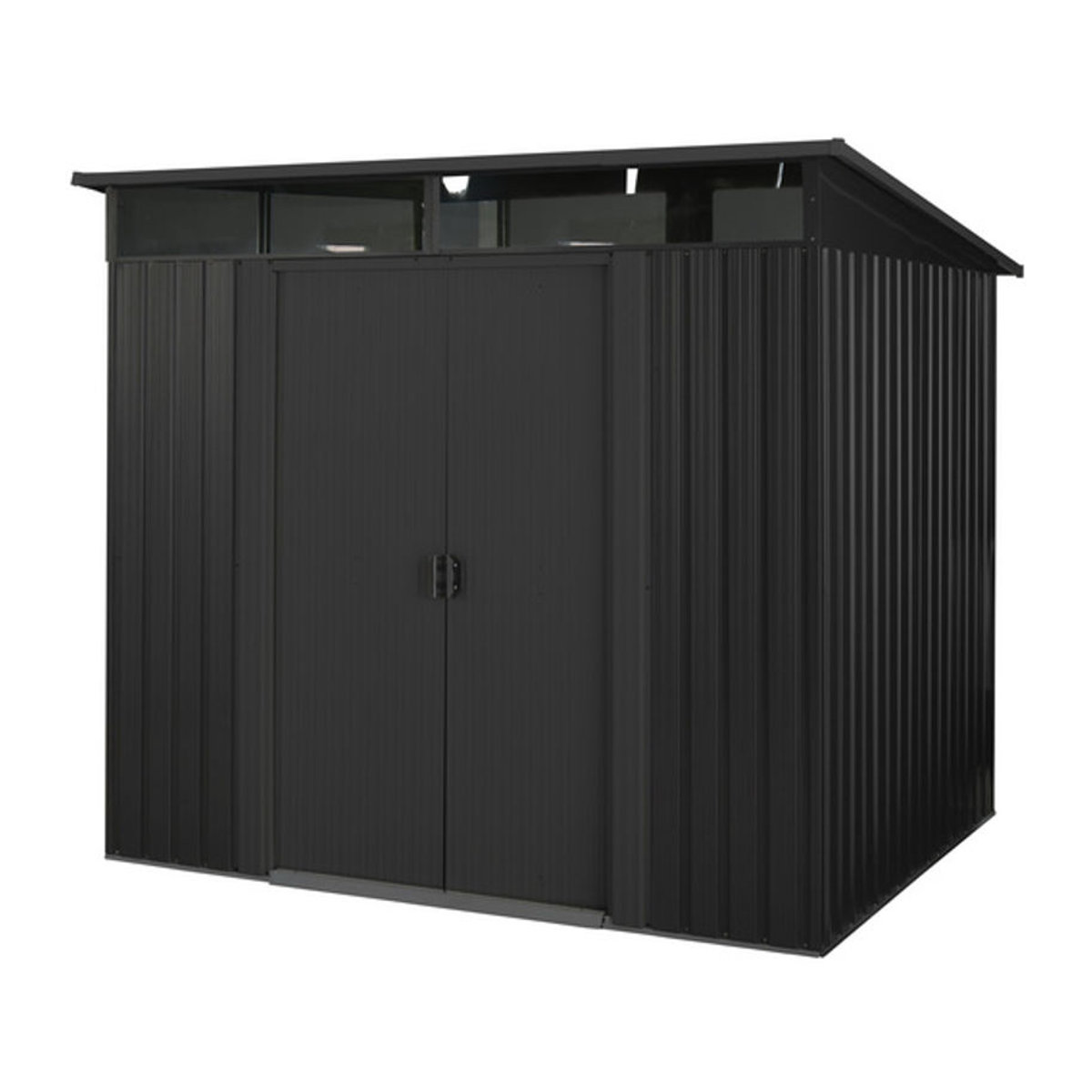 FLORAWORLD Metallgerätehaus Lightline mit Pultdach in Anthrazit-Grau, B: 195 cm, H: 196 cm, T: 121 cm - Bild 2
