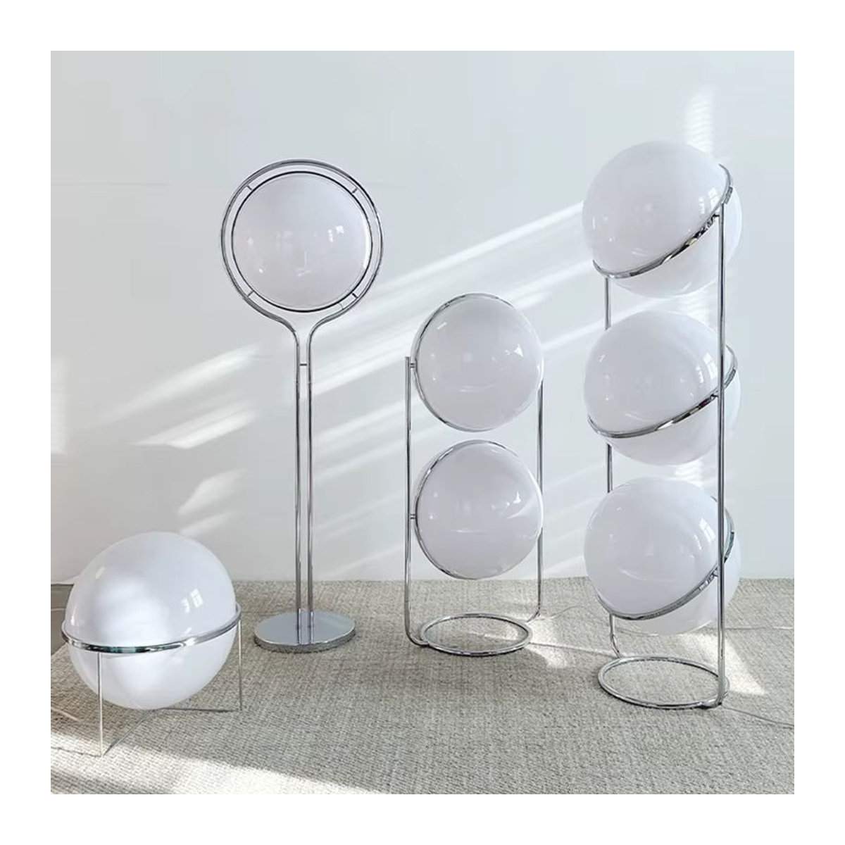 Florvine Art Deco LED Ball Stehlampe in modernem Design für Wohnzimmer, Hotel und Schlafzimmer - Bild 2
