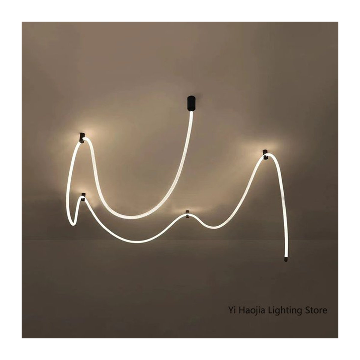 Florvine Moderne LED-Pendelleuchte in Schwarz/Weiß für Wohnzimmer und Schlafzimmer - Bild 1