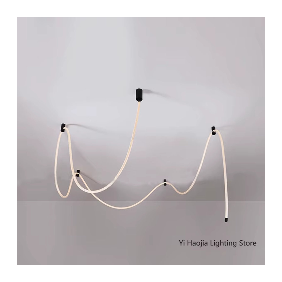Florvine Moderne LED-Pendelleuchte in Schwarz/Weiß für Wohnzimmer und Schlafzimmer - Bild 2