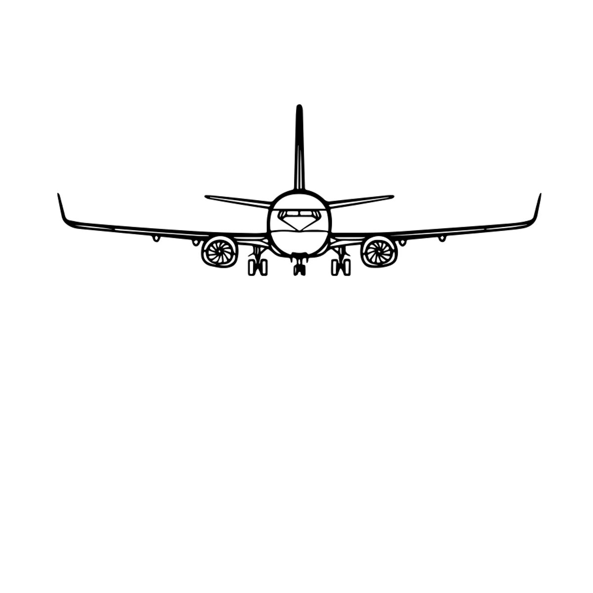 Flugzeug Silhouette Wandaufkleber von ROWNOCEAN in Blau und Weiß zur Wandmontage - Bild 2