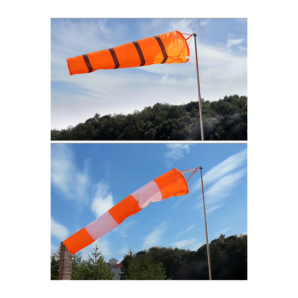 Fluoreszierender und reflektierender Windsack von Adhere To Fly in Orange, Breite: 60 cm - Bild 4