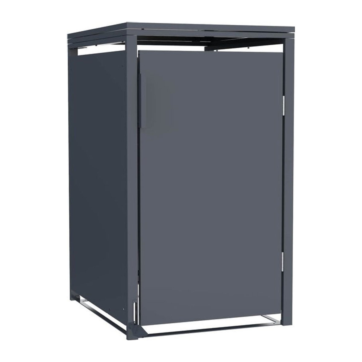 FM-Solar Mülltonnenbox Anthrazit für 1 Mülltonne (120L oder 240L) mit Softclose-Pedal, H x B x T: 116 x 68 x 80 cm - Bild 1