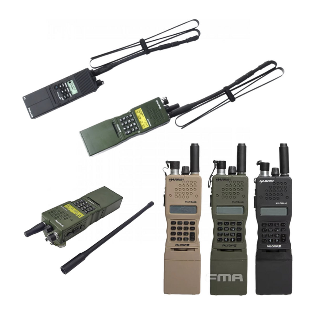 FMA Tactical Airsoft AN/PRC-152/148 Dummy Radio Walkie Talkie Modell mit erweiterter Antenne in Mehrfarbig - Bild 1