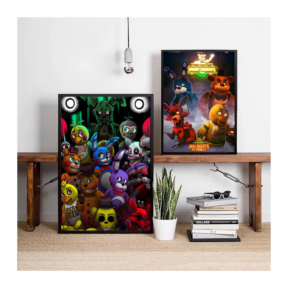 FNAF Five Nights im Freien Anime Poster selbstklebend wasserfestes Wanddekor für Zimmer und Bar in Mehrfarbig - Bild 2