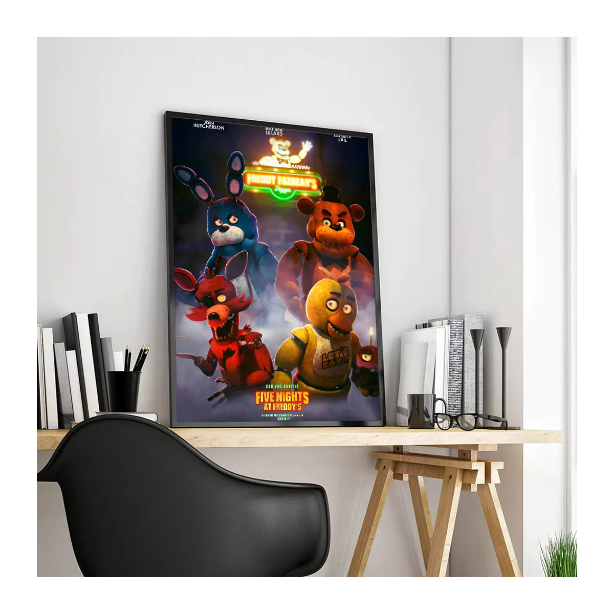 FNAF Five Nights im Freien Anime Poster selbstklebend wasserfestes Wanddekor für Zimmer und Bar in Mehrfarbig - Bild 3