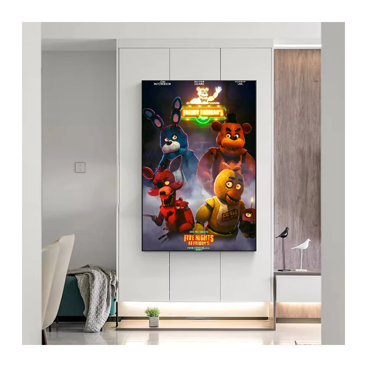 FNAF Five Nights im Freien Anime Poster selbstklebend wasserfestes Wanddekor für Zimmer und Bar in Mehrfarbig - Bild 4