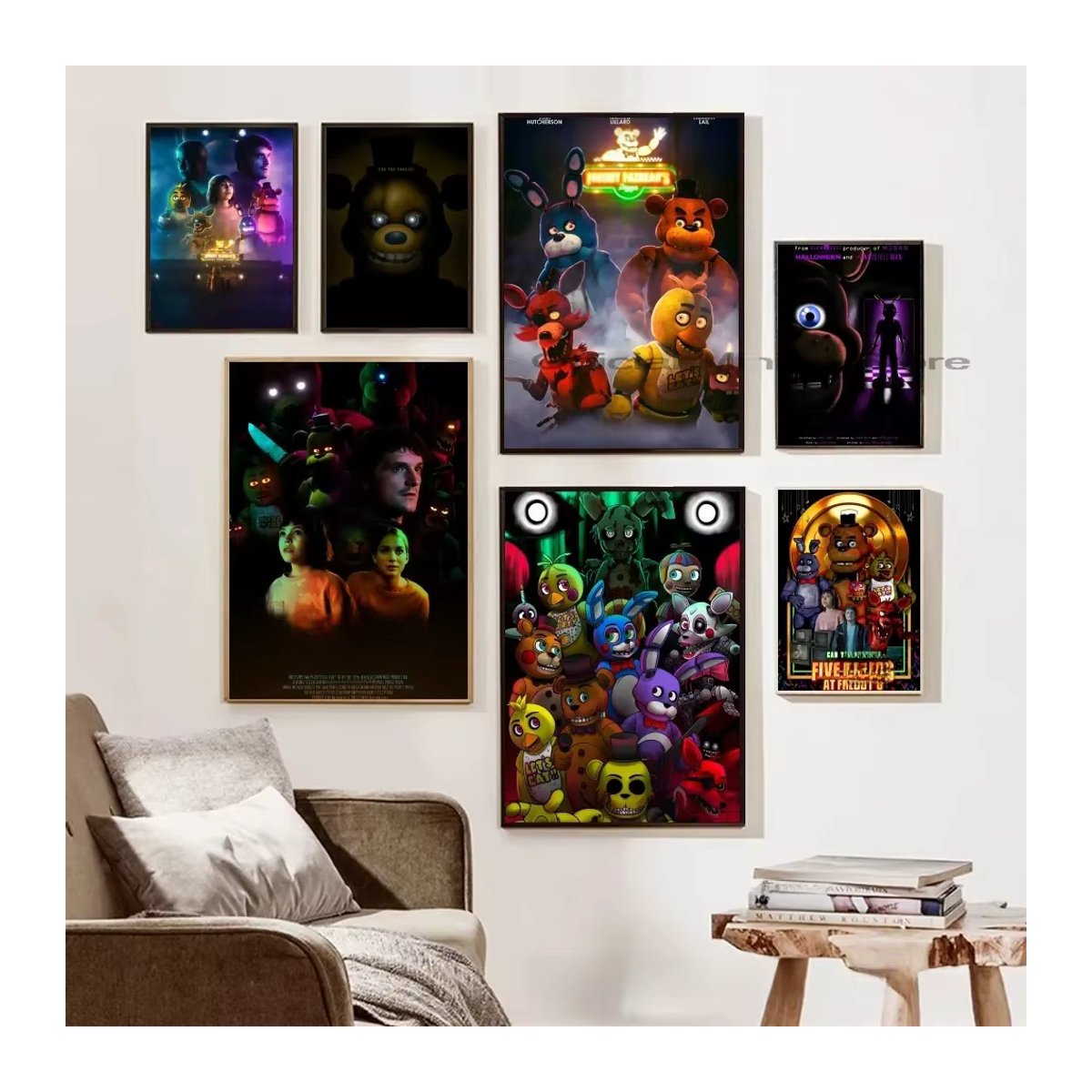 FNAF Five Nights im Freien Anime Poster selbstklebend wasserfestes Wanddekor für Zimmer und Bar in Mehrfarbig - Bild 5