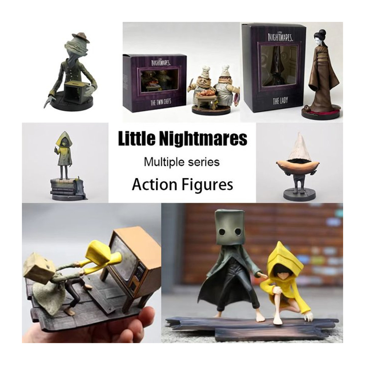 Fondjoy Little Nightmares Actionfigur aus Kunstharz, mehrfarbig, Dekorationsfigur für den Schreibtisch - Bild 1