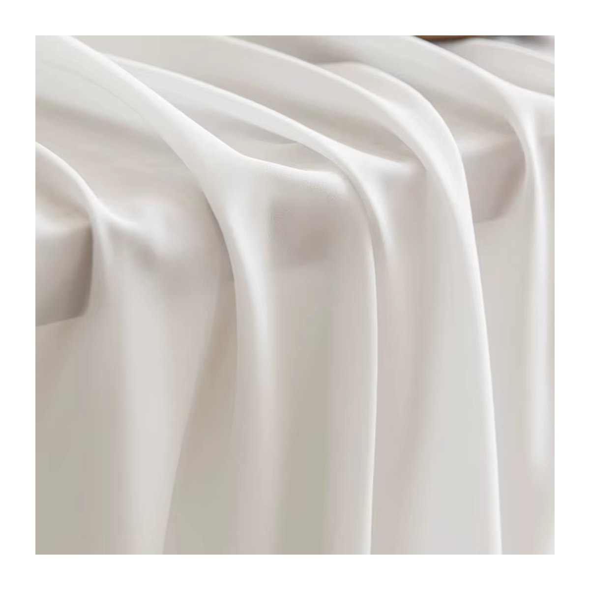 Fonflora Tüllvorhang für Wohnzimmer und Schlafzimmer, transparentes Voile-Dekorationsgewebe in Weiß - Bild 1