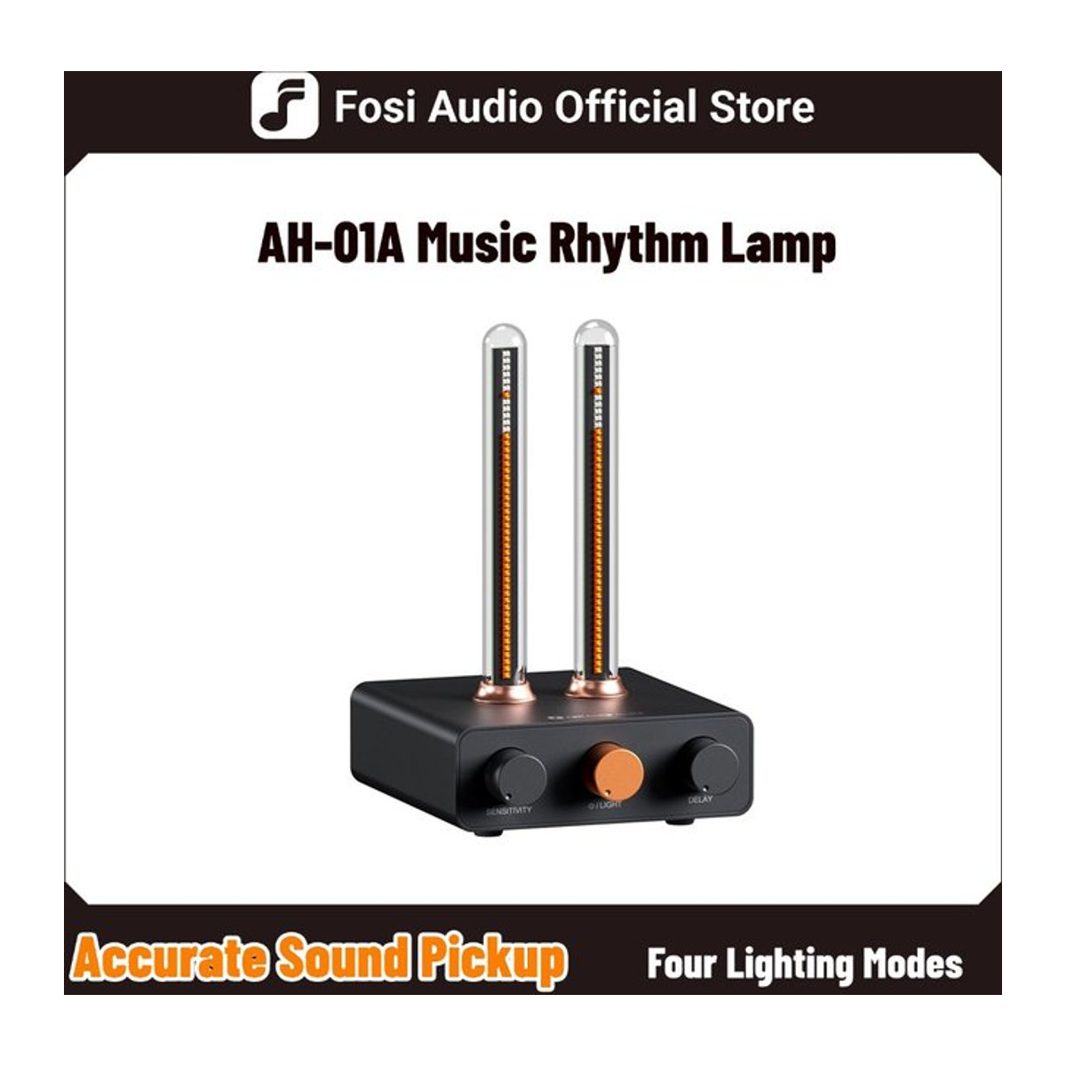 Fosi Audio AH-01A Visualizer Musik Rhythmus LED Umgebungslicht RGB Desktop Licht in Schwarz - Bild 1
