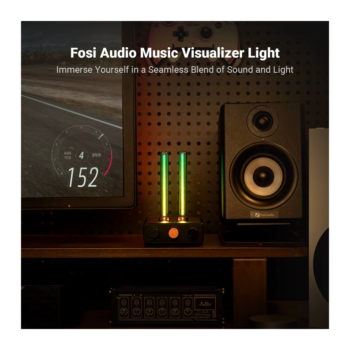 Fosi Audio AH-01A Visualizer Musik Rhythmus LED Umgebungslicht RGB Desktop Licht in Schwarz - Bild 2