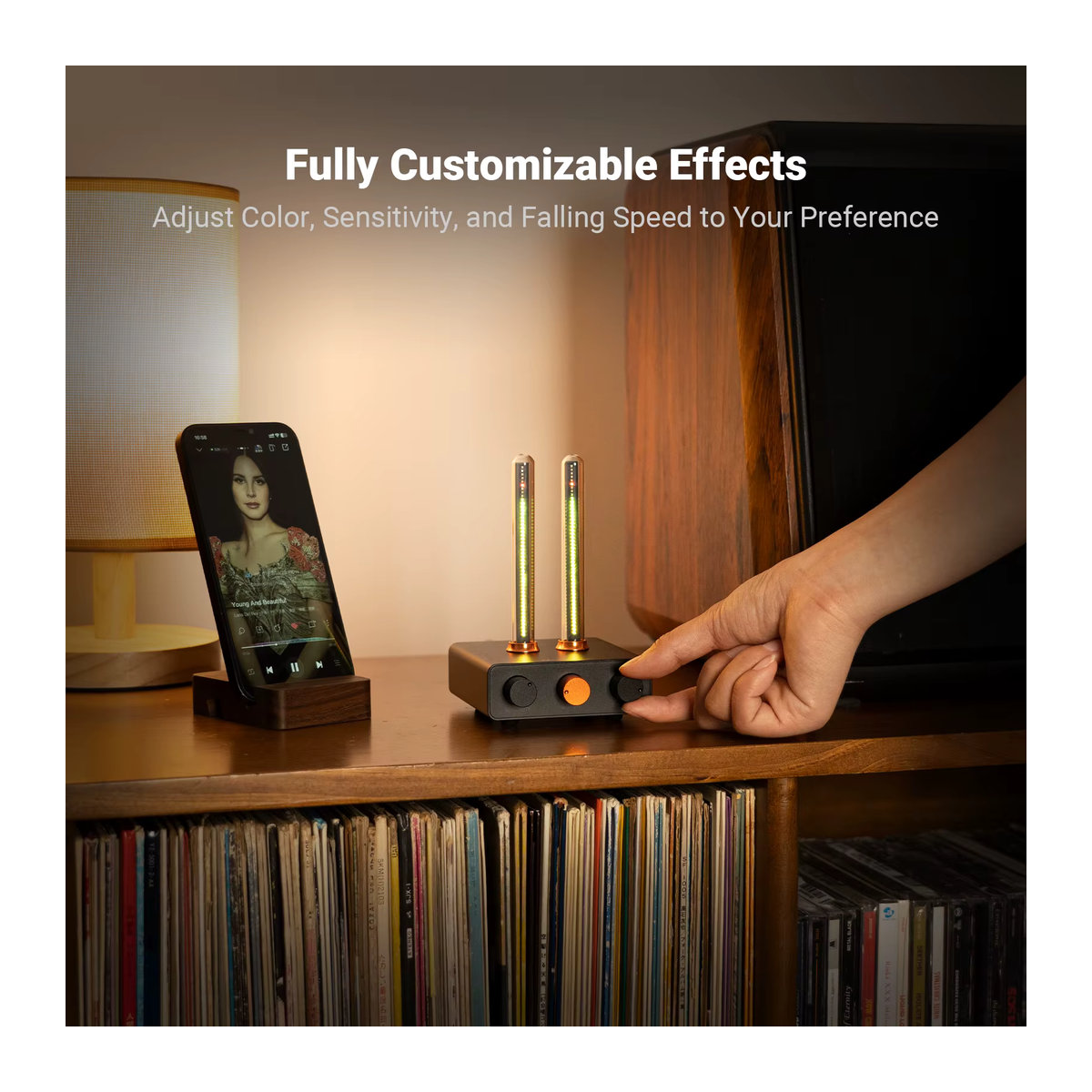 Fosi Audio AH-01A Visualizer Musik Rhythmus LED Umgebungslicht RGB Desktop Licht in Schwarz - Bild 3
