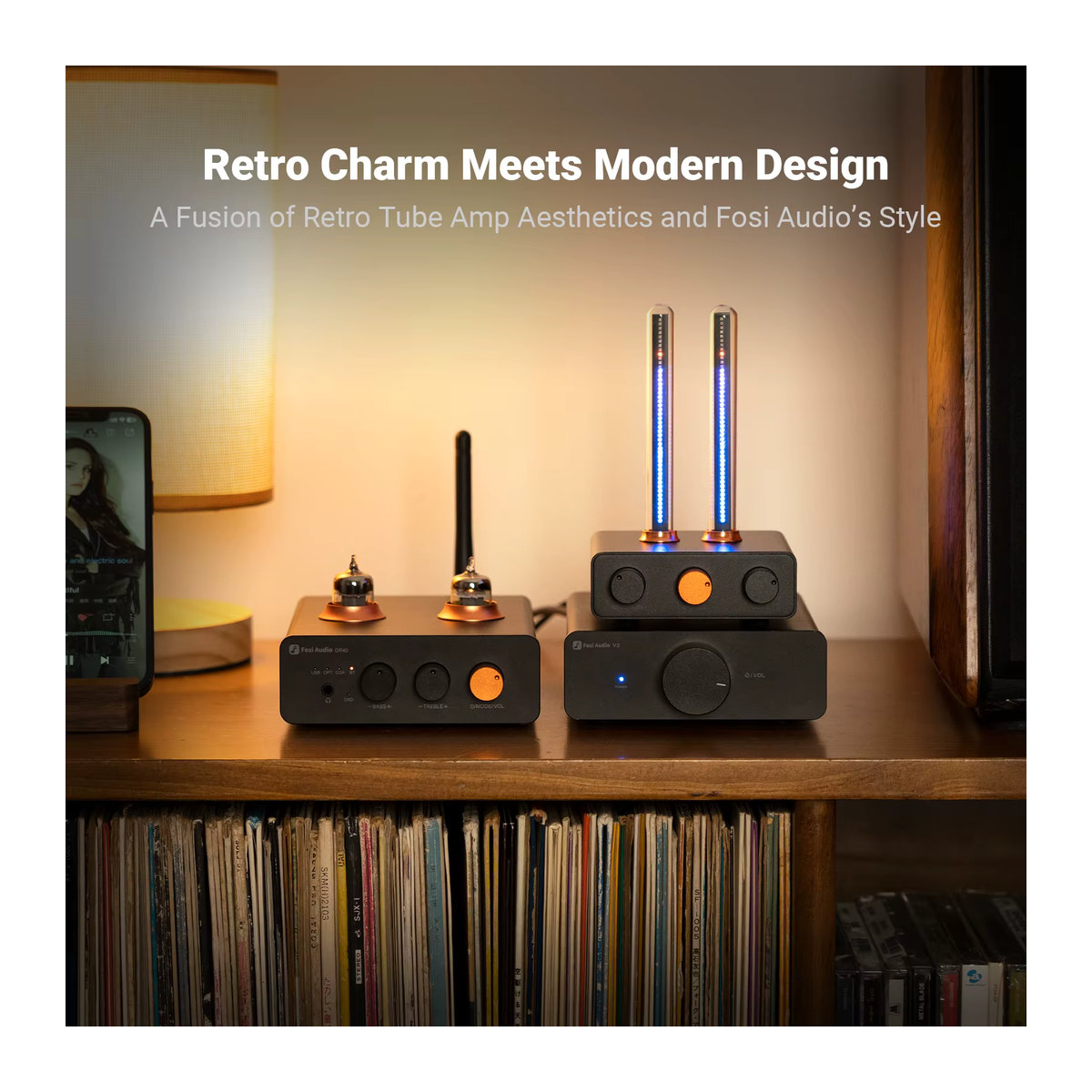 Fosi Audio AH-01A Visualizer Musik Rhythmus LED Umgebungslicht RGB Desktop Licht in Schwarz - Bild 4