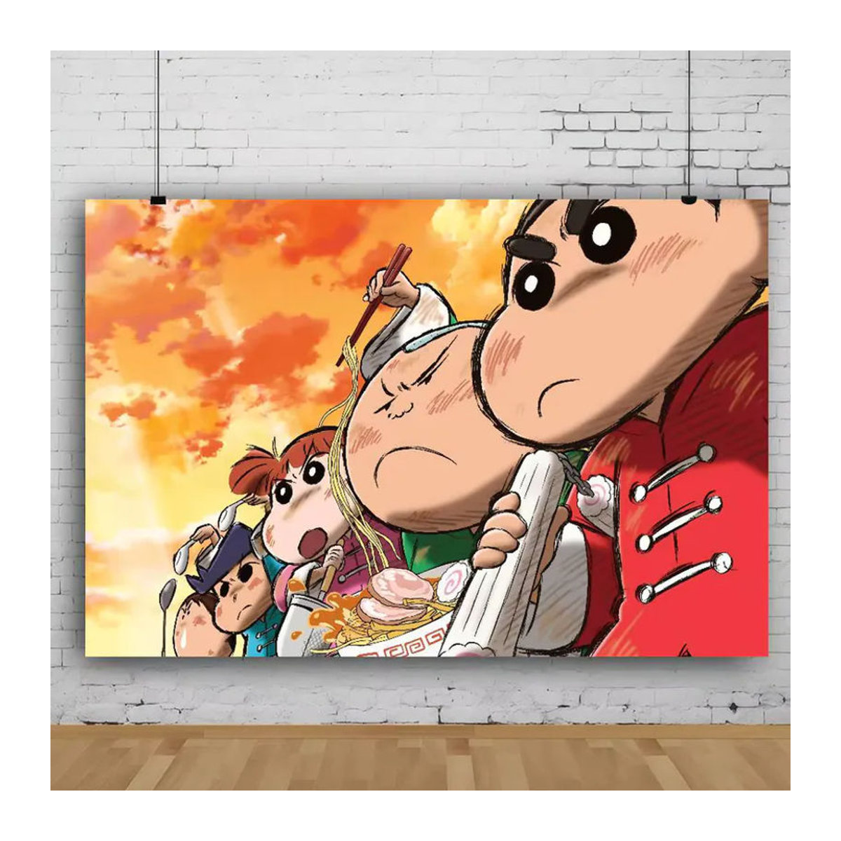 Fotohintergrund im japanischen Anime Crayon Shin-chan Design mit tropischem Sommer-Motiv, mehrfarbig, rechteckig - Bild 3