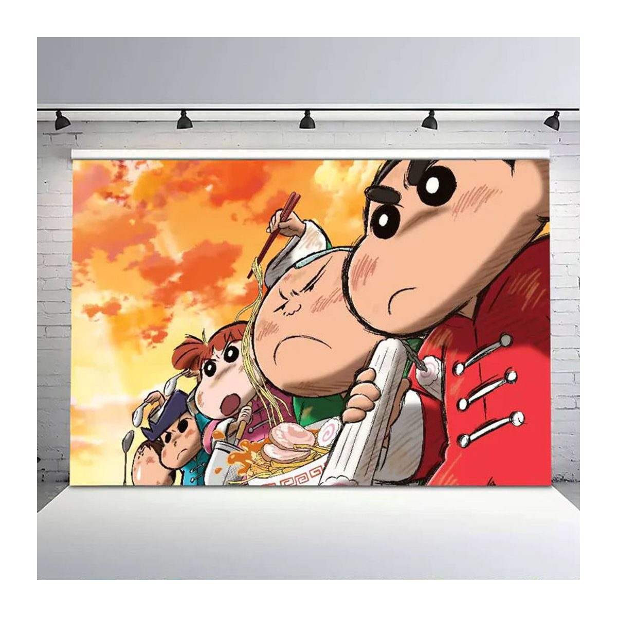Fotohintergrund im japanischen Anime Crayon Shin-chan Design mit tropischem Sommer-Motiv, mehrfarbig, rechteckig - Bild 5