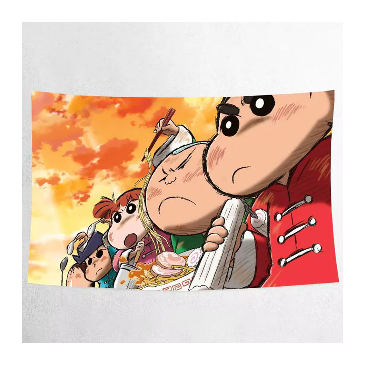 Fotohintergrund im japanischen Anime Crayon Shin-chan Design mit tropischem Sommer-Motiv, mehrfarbig, rechteckig - Bild 7